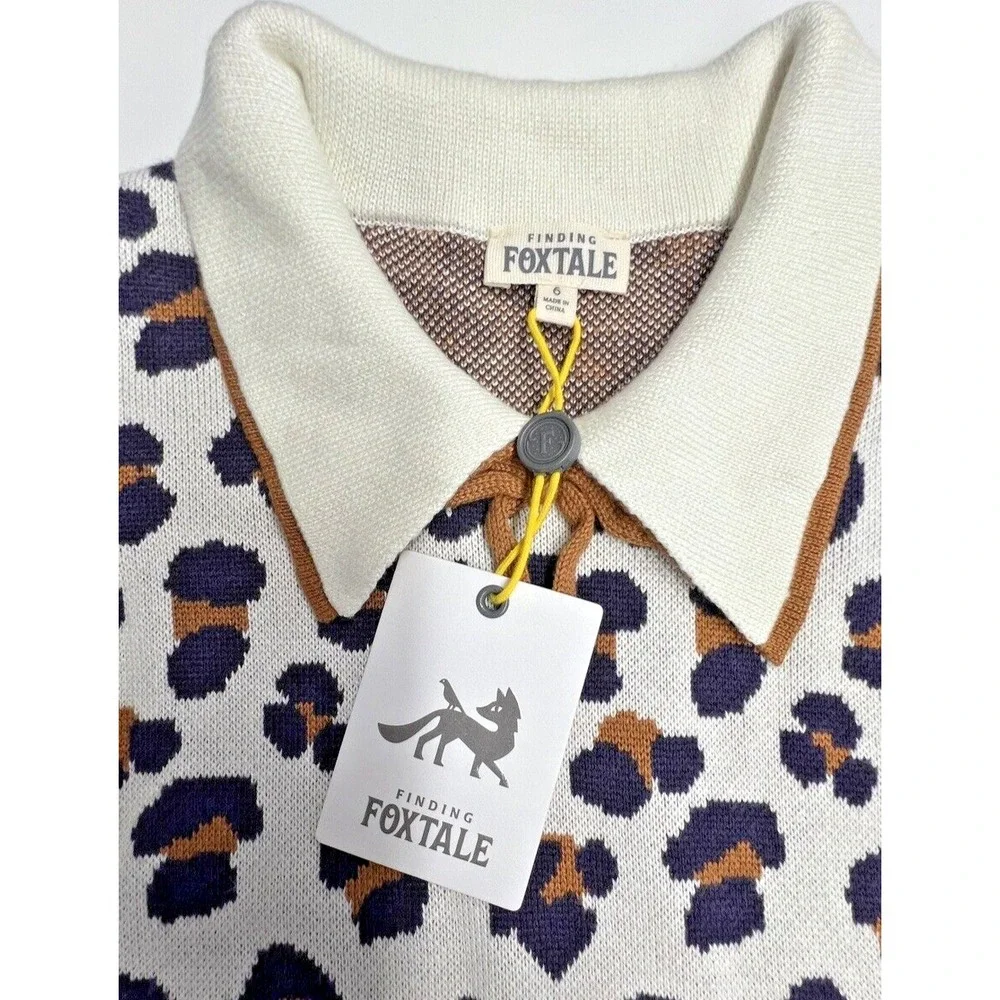 New Finding FoxTale Girls Wild Side Sweater Dress‎ Leopard Size 6